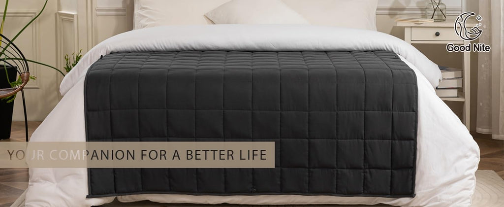 Good Nite Weighted Blanket for Adults - 4/6/8kg Heavy Double Blanket, Improves Sleep & Relaxation (Grey