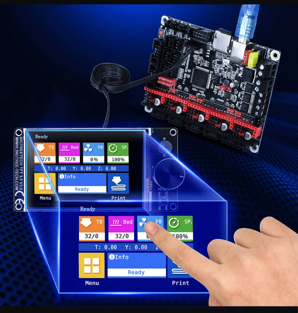 BIGTREETECH TFT35 V3.0 Touch Screen 3.5 inch With WIFI 12864 LCD Display Mode Panel MKS TFT35 For SKR MINI E3 V2.0 Ender Board