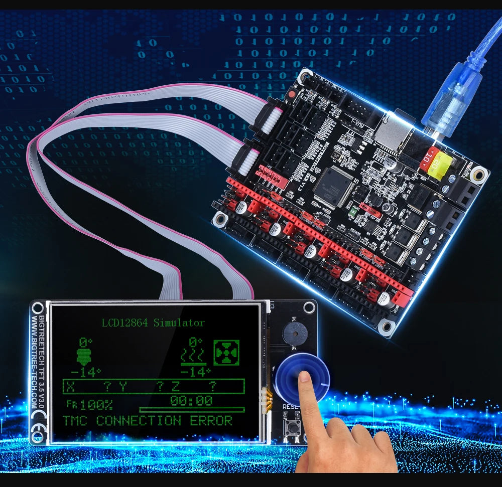 BIGTREETECH TFT35 V3.0 Touch Screen 3.5 inch With WIFI 12864 LCD Display Mode Panel MKS TFT35 For SKR MINI E3 V2.0 Ender Board