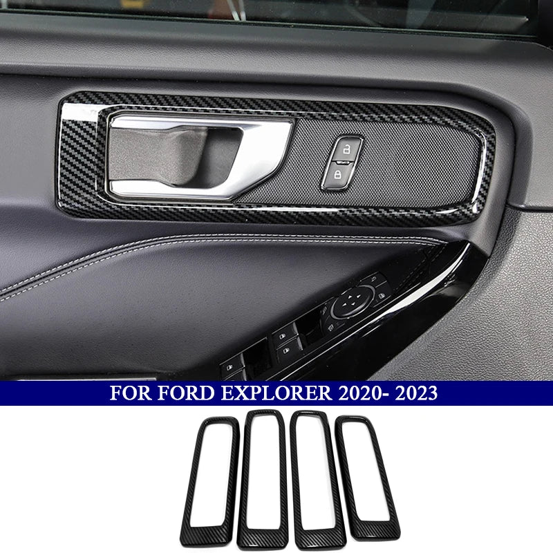 Car Accessories for Ford Explorer 2020 2021 2022 2023 ABS Carbon Fiber Interior Kit Decoration Cover Trim Side Air Vent Outlet