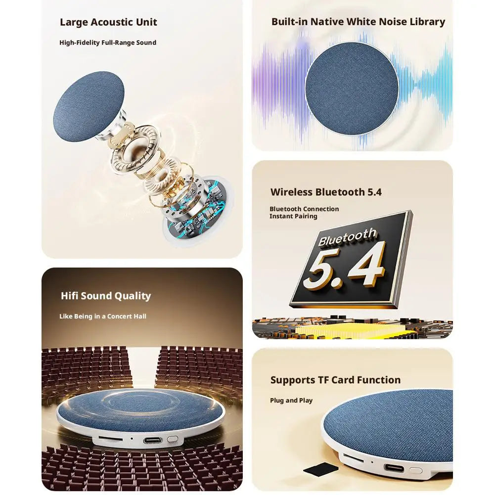 Under Pillow Bluetooth Speaker Ultrasonic Sleep Aid Device Dynamic Sound Bedside Sleep Relaxation Speaker