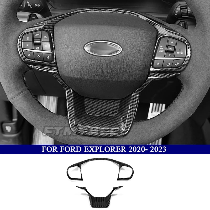 Car Accessories for Ford Explorer 2020 2021 2022 2023 ABS Carbon Fiber Interior Kit Decoration Cover Trim Side Air Vent Outlet