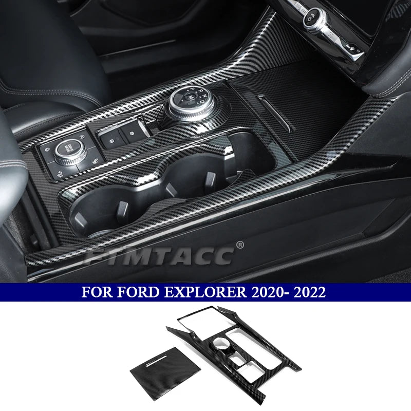 Car Accessories for Ford Explorer 2020 2021 2022 2023 ABS Carbon Fiber Interior Kit Decoration Cover Trim Side Air Vent Outlet