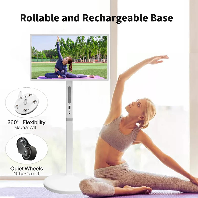 32" Portable 10 Points Capacitive Touch Smart TVs Room Amusement Learning Sport Yoga Durable Interactive Mobile Display