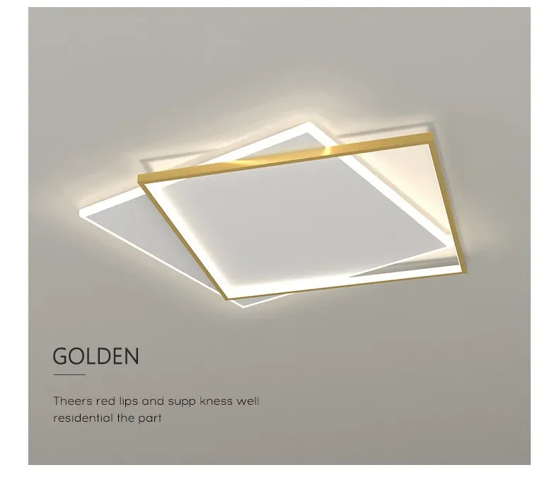 Bedroom Light Modern Minimalist Art Designer Suction Top High-end European Light Luxury Creative Ultra-thin Square Room Light