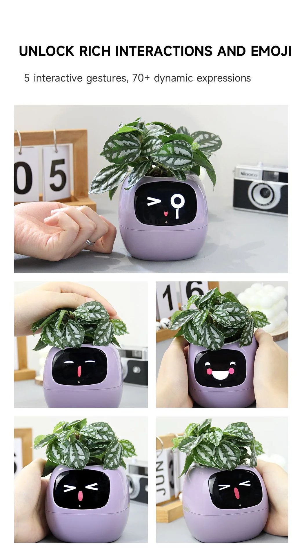 2026 NEW Second Generation Smart Planter Fun Over 49 Rich Expressions 7 Smart AI Chips Make Raising Plants Easy And Fun