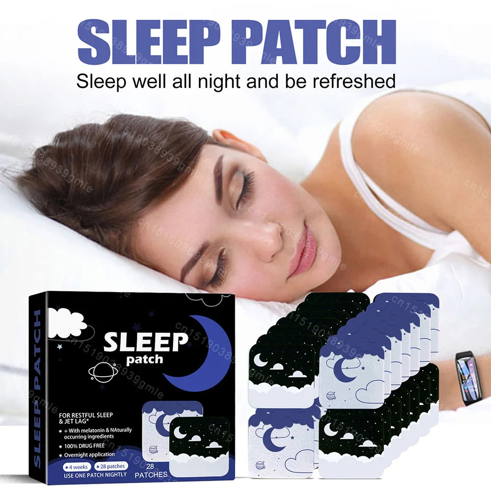 Sleep Aid Patches Melatonin For Insomnia Treatment Easy Sleep Body Relaxing Soothing Patch Relieve Fatigue Anxiety Sleep Patch