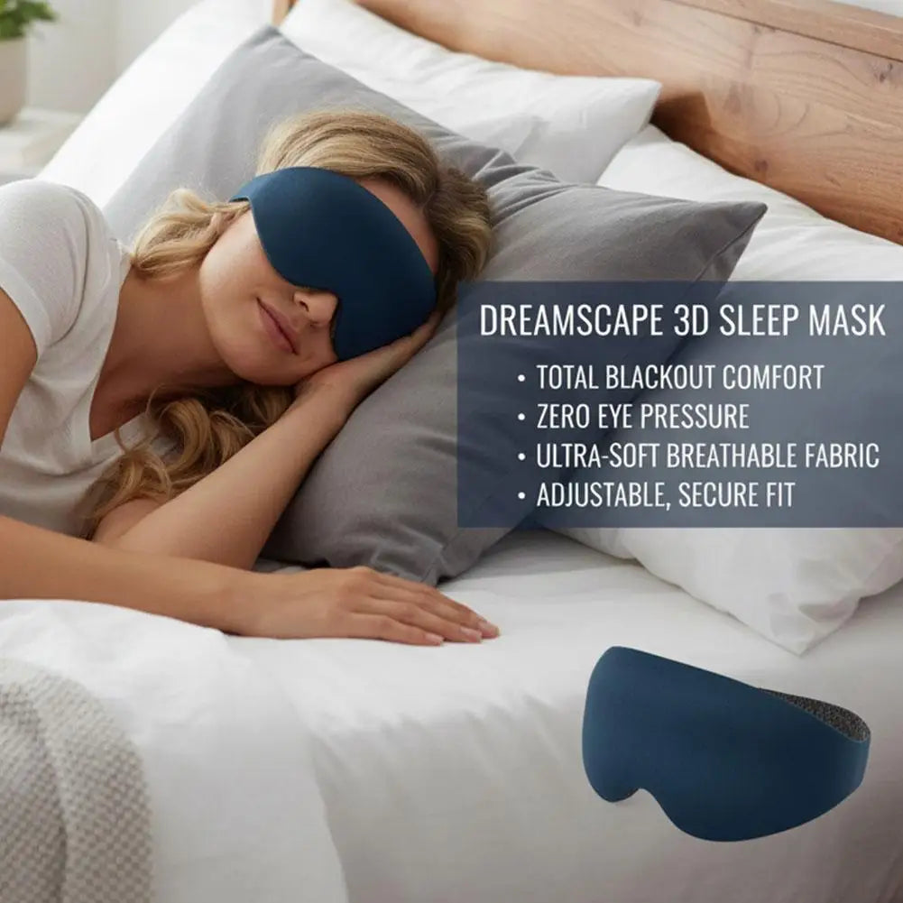 Sleep Mask for Sleeping - 3D Breathable Soft Comfortable Eye Mask Light Blocking Insomnia Relief,Adjustable Strap