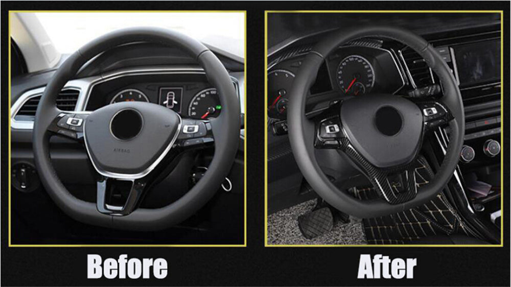 Car accessories Steering Wheel Trim For Volkswagen T-ROC C-TREK T-Cross TAYRON Phideon Teramont Atlas Arteon Fox MULTIVAN Sharan
