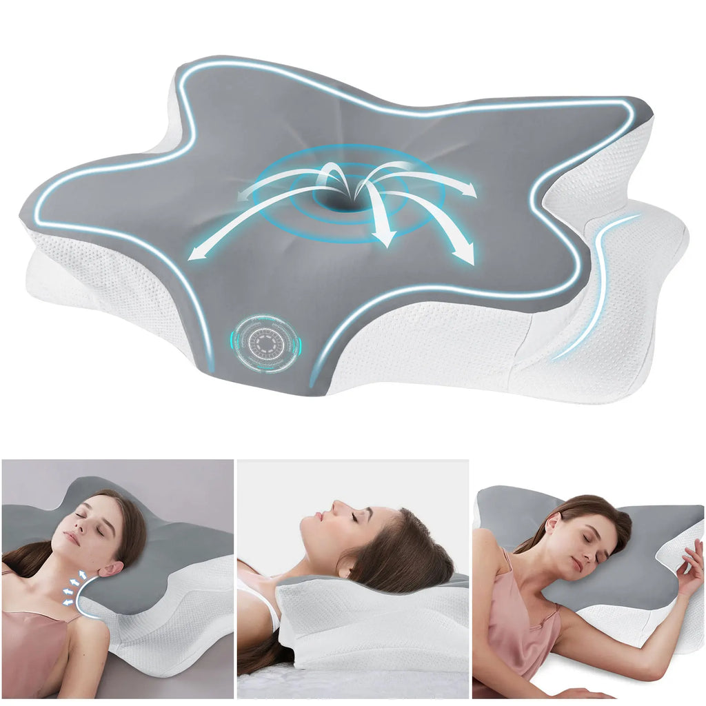 Memory Foam Cervical Pillow Ergonomic Neck Pillow Sleep Relaxation for Back and Side Sleepers Promoting Correct Spinal Alignment