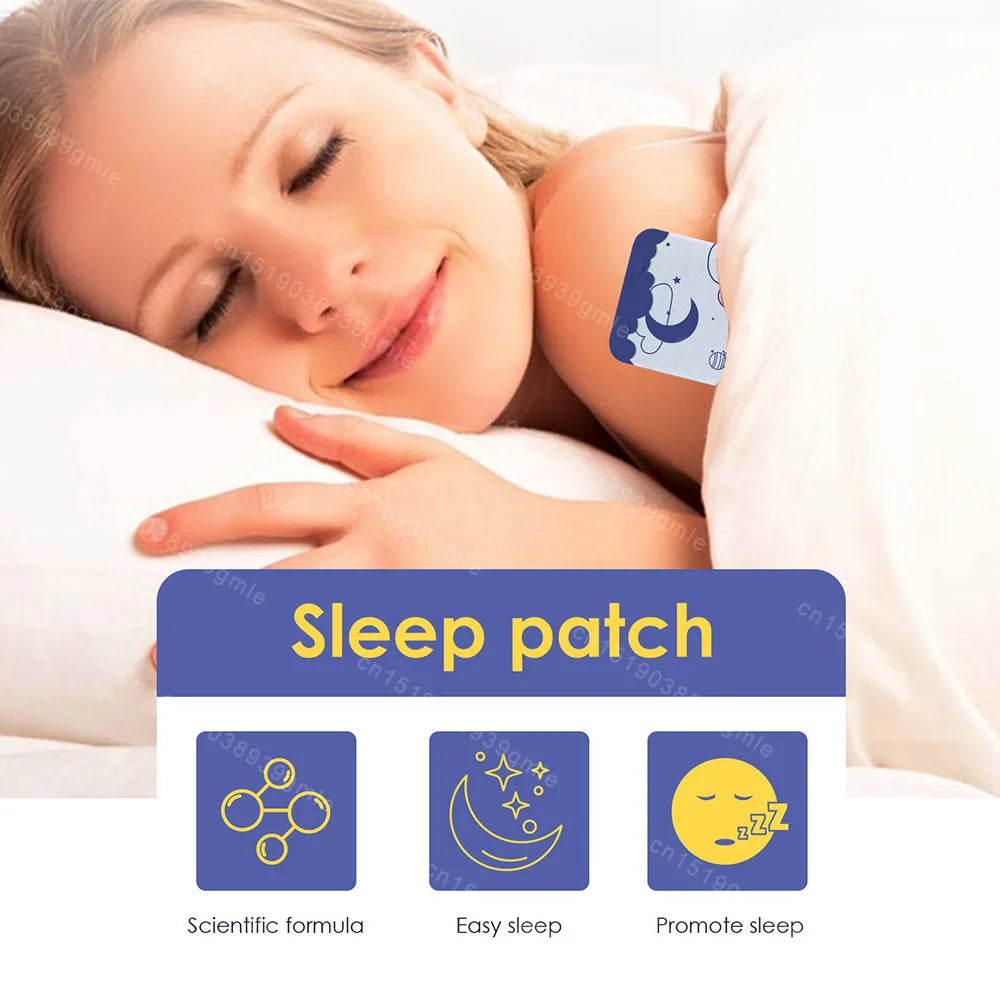 Sleep Aid Patches Melatonin For Insomnia Treatment Easy Sleep Body Relaxing Soothing Patch Relieve Fatigue Anxiety Sleep Patch