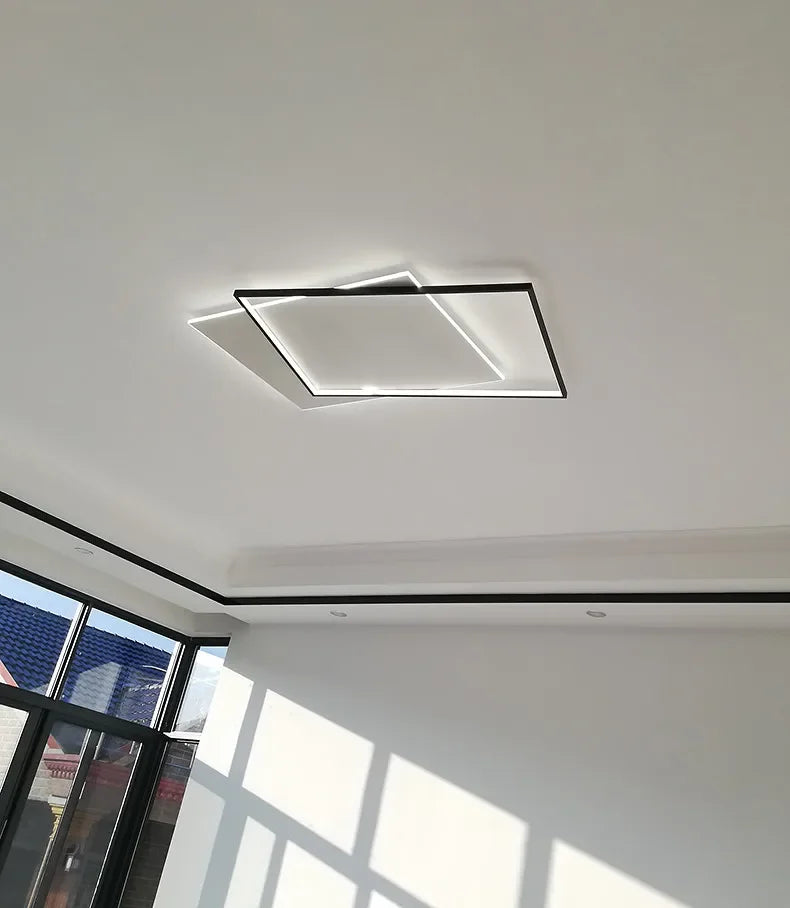 Bedroom Light Modern Minimalist Art Designer Suction Top High-end European Light Luxury Creative Ultra-thin Square Room Light