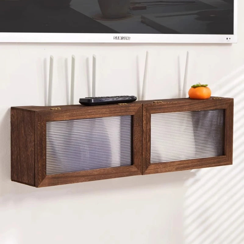 Wall-Mounted Router Storage Box, Set-Top Box Organizer, Modem and Cable Management Rack, Wire Cabinet for Home