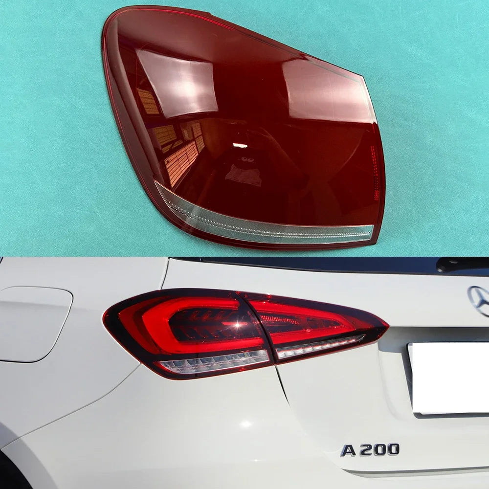 For Mercedes-Benz A-CLASS W177 Hatchback 2019 2020 2021 2022 Car Accessories Outer Tail Lamp Cover Brake Lights Shell Plexiglass