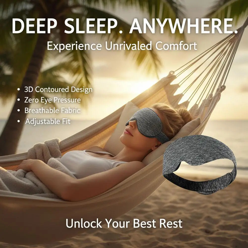 Sleep Mask for Sleeping - 3D Breathable Soft Comfortable Eye Mask Light Blocking Insomnia Relief,Adjustable Strap