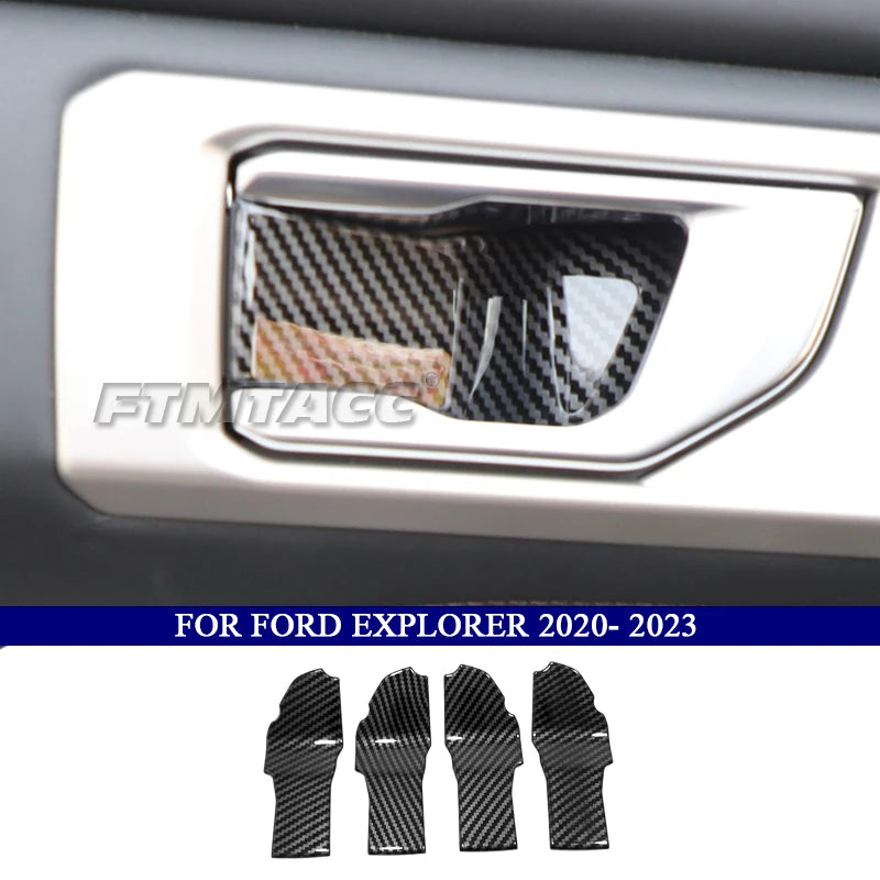 Car Accessories for Ford Explorer 2020 2021 2022 2023 ABS Carbon Fiber Interior Kit Decoration Cover Trim Side Air Vent Outlet