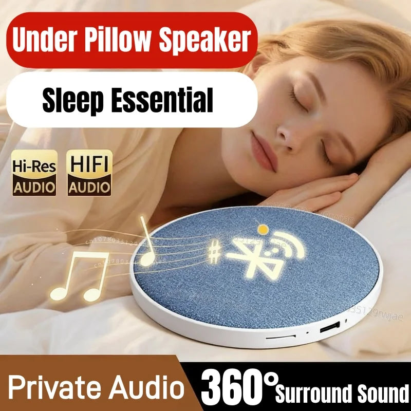 Under Pillow Sleep Speaker Ultra Slim HiFi Noise Reduction Bone Conduction Sound Machine for Deep Sleep Relaxation 2026 New ﻿