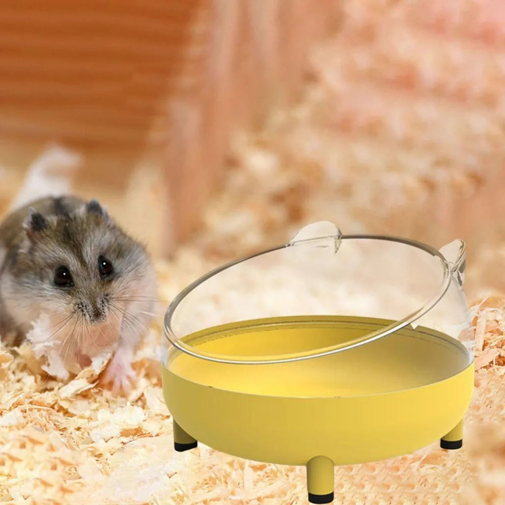 Pet Accessories Transparent For Mice Rabbit Pets Hamster Bathroom Hamster Sand Bath Box Cage Toilet Hamster Sand Bath Container