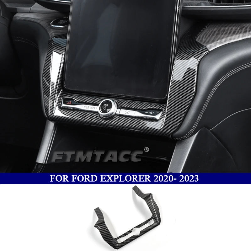 Car Accessories for Ford Explorer 2020 2021 2022 2023 ABS Carbon Fiber Interior Kit Decoration Cover Trim Side Air Vent Outlet