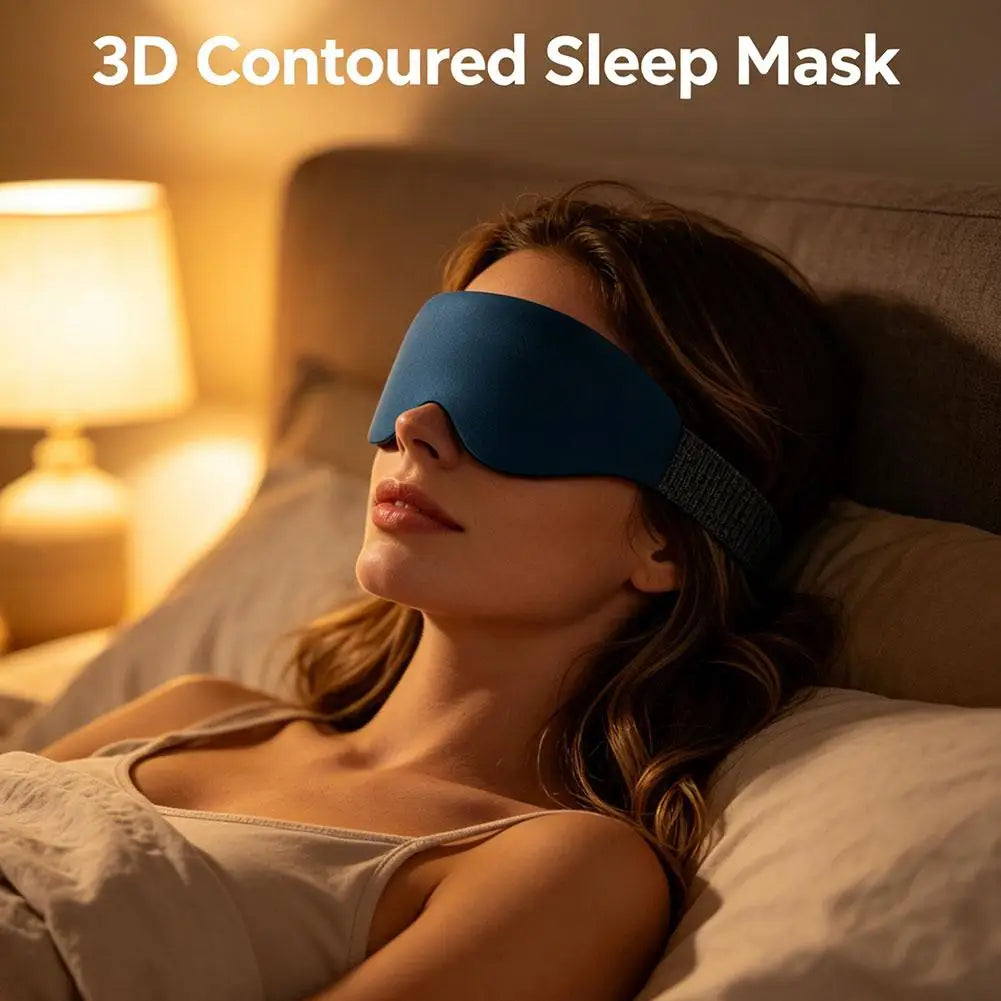 Sleep Mask for Sleeping - 3D Breathable Soft Comfortable Eye Mask Light Blocking Insomnia Relief,Adjustable Strap