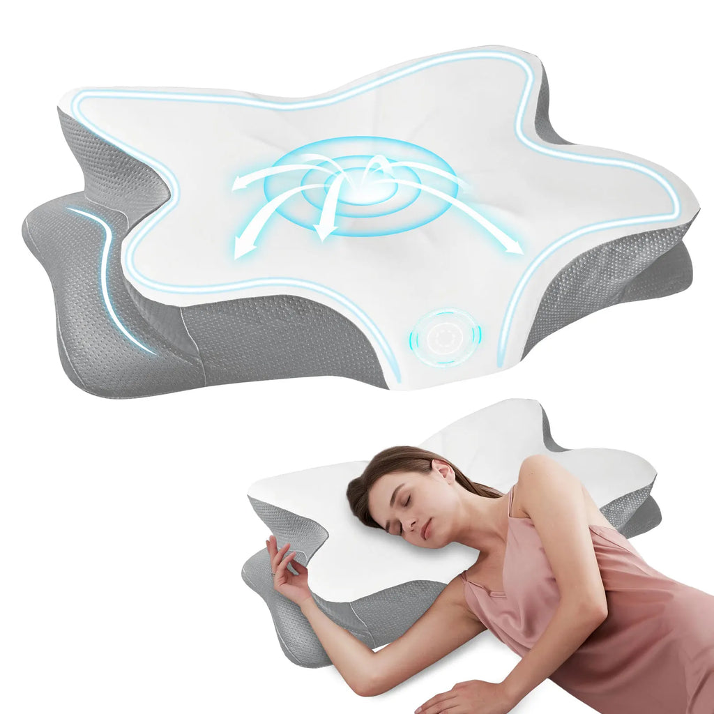 Memory Foam Cervical Pillow Ergonomic Neck Pillow Sleep Relaxation for Back and Side Sleepers Promoting Correct Spinal Alignment