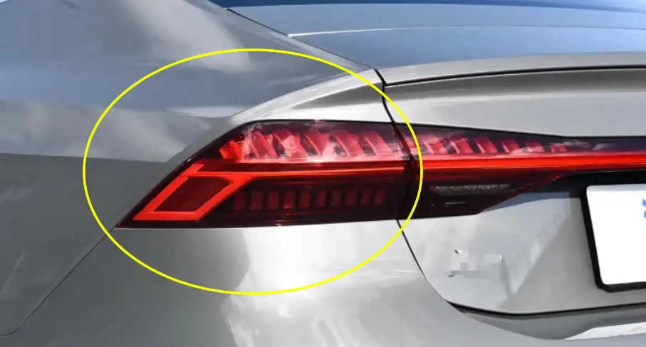 For Audi A7 2019 2020 2021-2025 Car Accessories Outside Taillight Tail Lamp Cover Rear Signal Parking Light Shell Plexiglass