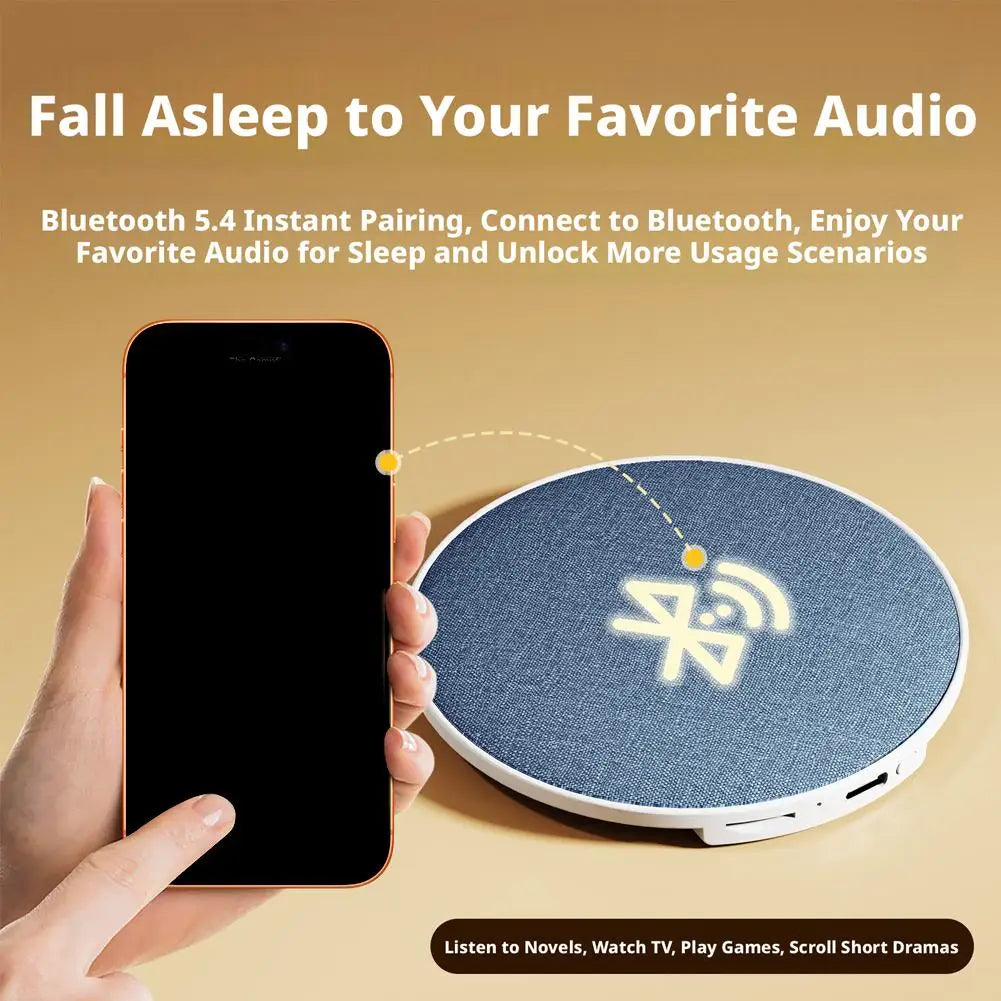 Under Pillow Bluetooth Speaker Ultrasonic Sleep Aid Device Dynamic Sound Bedside Sleep Relaxation Speaker