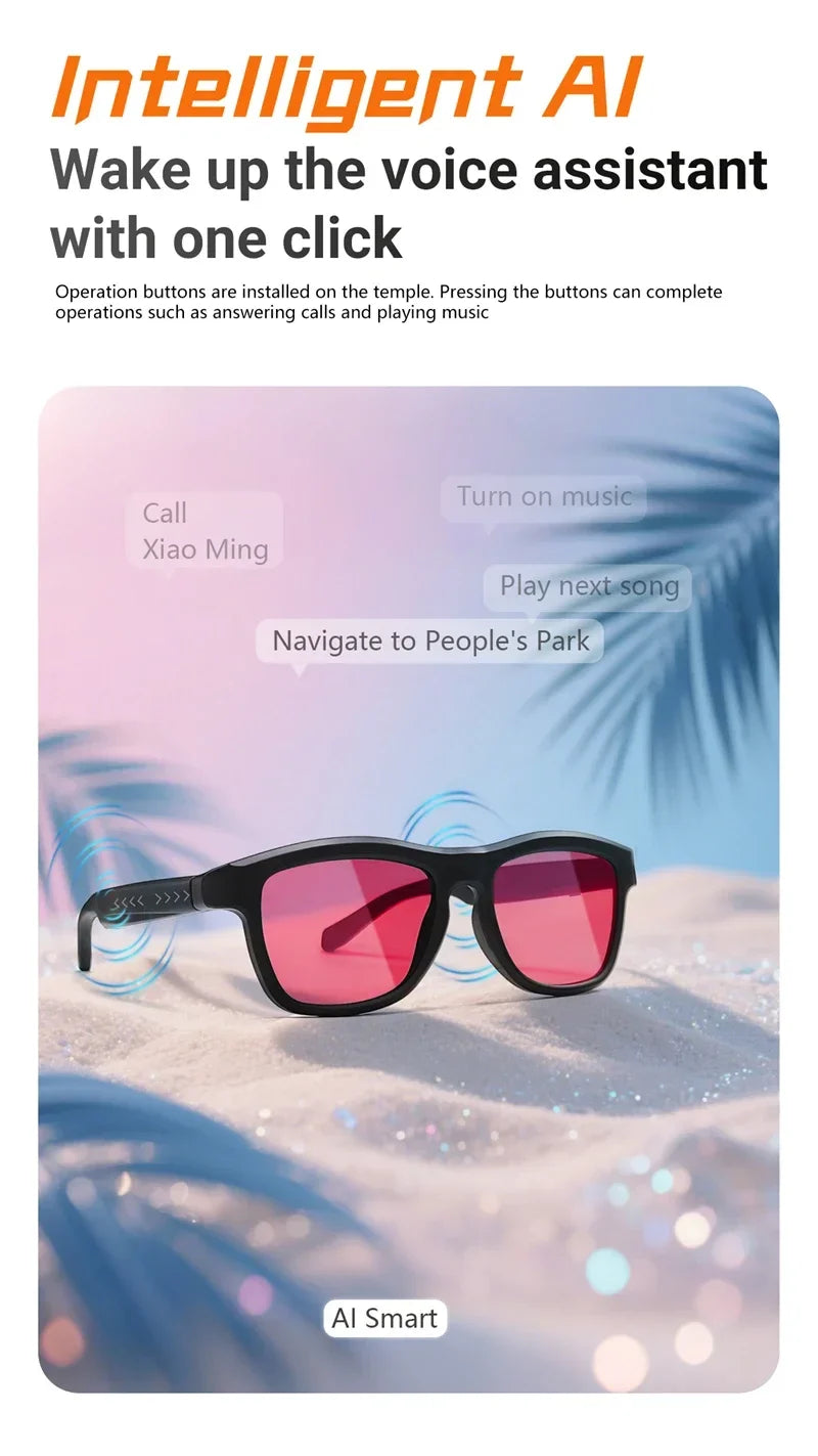 High‑Tech Electrochromic Smart Glasses, Bluetooth Touch‑Controlled Dimming , Premium Multifunctional Design with AI Real‑Time