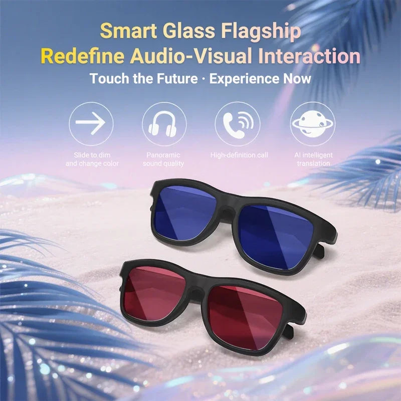 High‑Tech Electrochromic Smart Glasses, Bluetooth Touch‑Controlled Dimming , Premium Multifunctional Design with AI Real‑Time