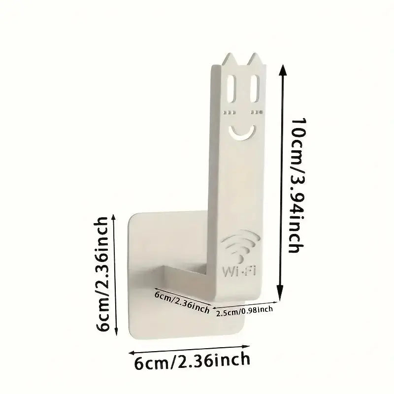 2pcs Home Router Storage Box Wall Artifact Set-top Box Wall-mounted Fixture Support Bracket Wifi Placement Rack for Living Room