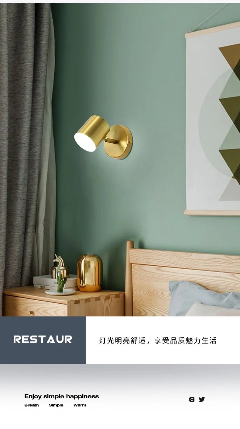 Room Decor Headboard Nordic Modern Simple Creative Living Room Bedroom Staircase Balcony Corridor Bathroom LED Wall Light