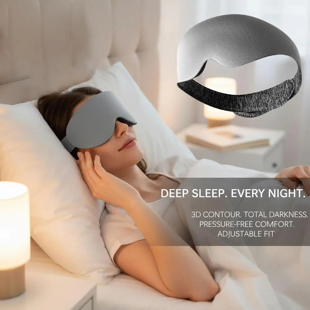 Sleep Mask for Sleeping - 3D Breathable Soft Comfortable Eye Mask Light Blocking Insomnia Relief,Adjustable Strap