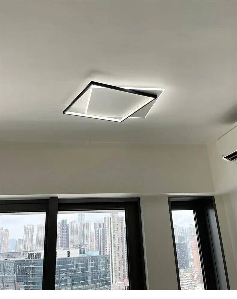 Bedroom Light Modern Minimalist Art Designer Suction Top High-end European Light Luxury Creative Ultra-thin Square Room Light