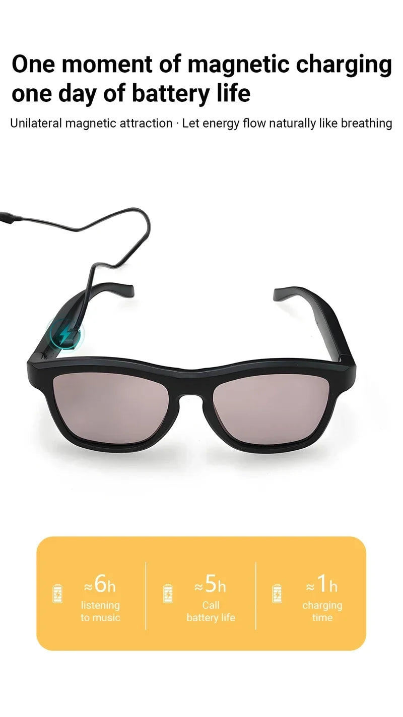 High‑Tech Electrochromic Smart Glasses, Bluetooth Touch‑Controlled Dimming , Premium Multifunctional Design with AI Real‑Time