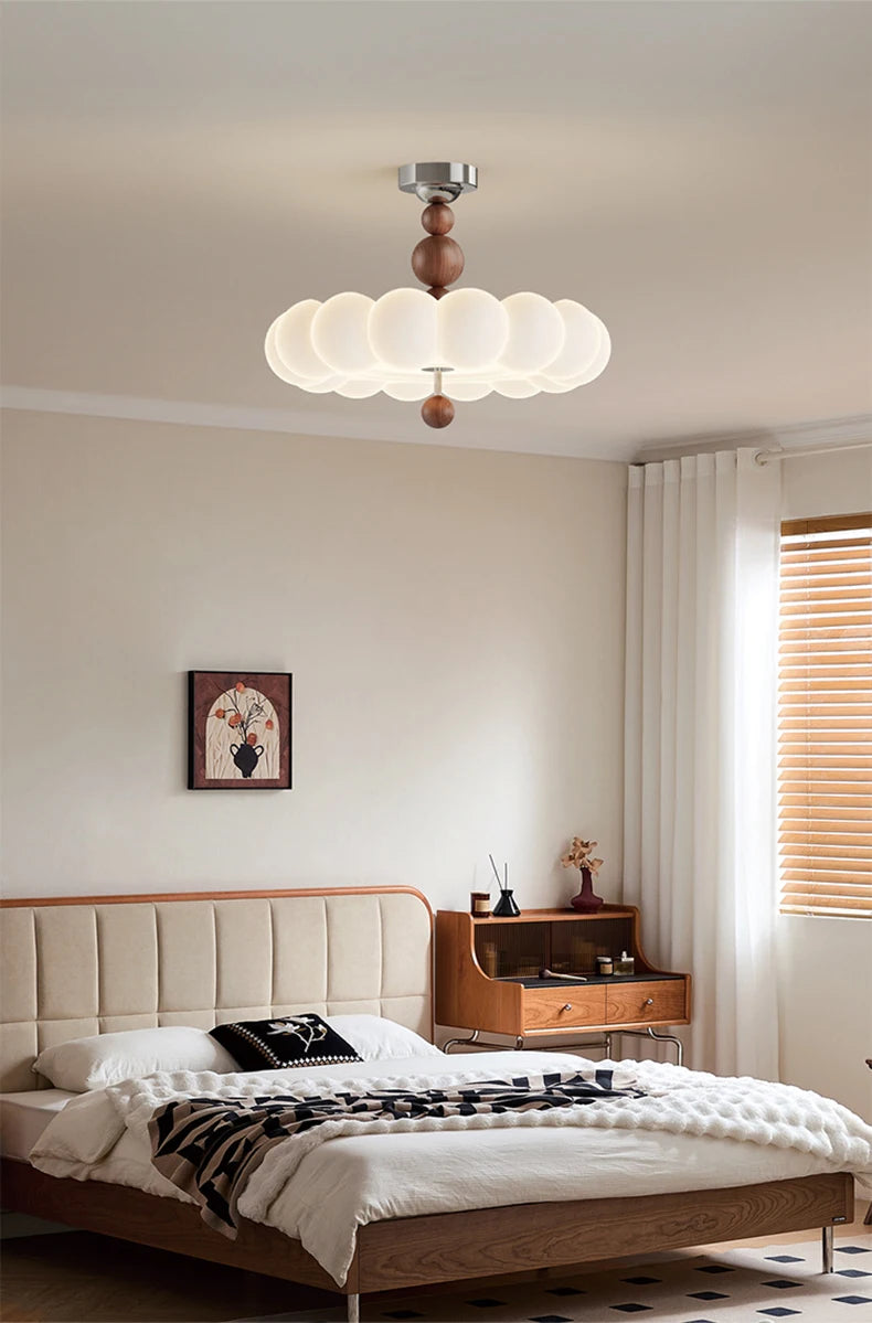 Modern Cream Style Bedroom Ceiling Lights LED Children's Room Cloud Light Warm Princess Room Boy Girl Bedroom Ceiling Lamps