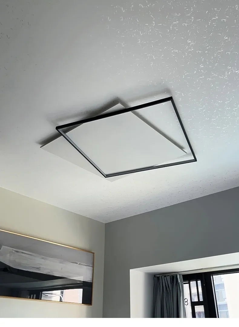 Bedroom Light Modern Minimalist Art Designer Suction Top High-end European Light Luxury Creative Ultra-thin Square Room Light