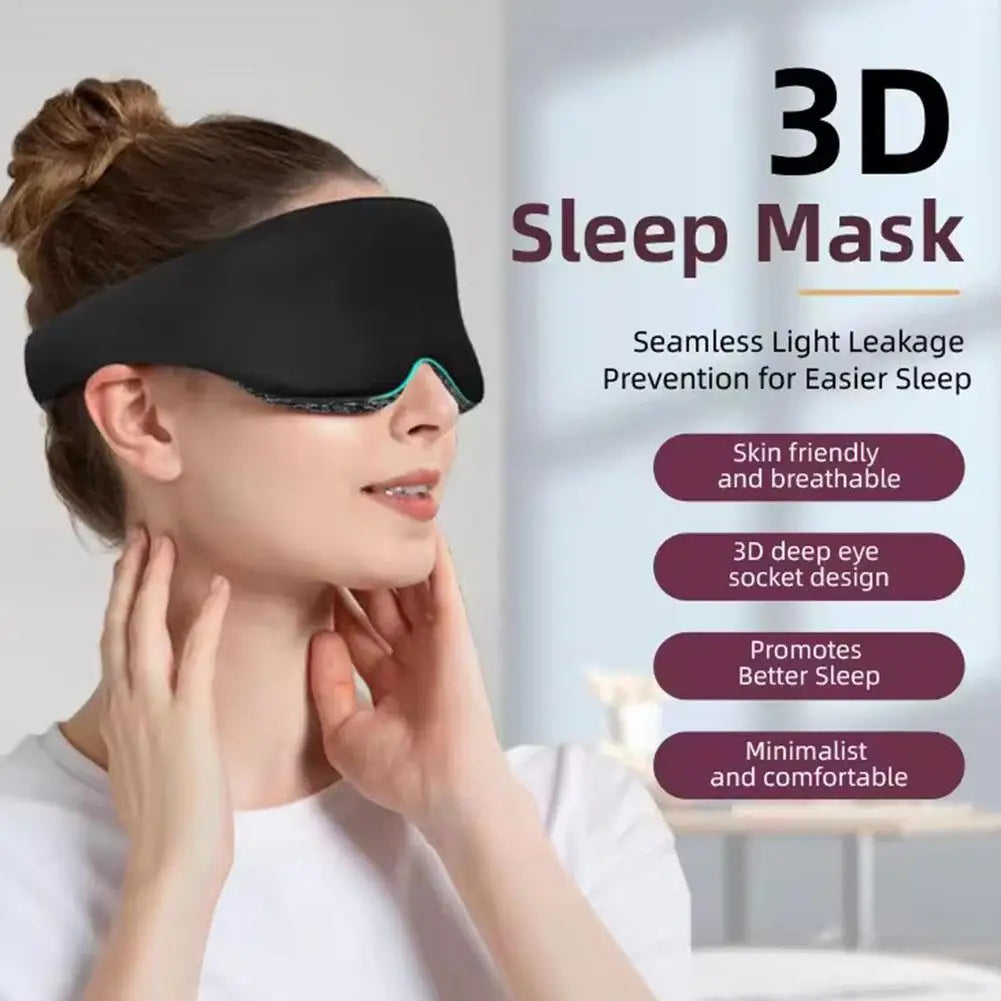 Sleep Mask for Sleeping - 3D Breathable Soft Comfortable Eye Mask Light Blocking Insomnia Relief,Adjustable Strap