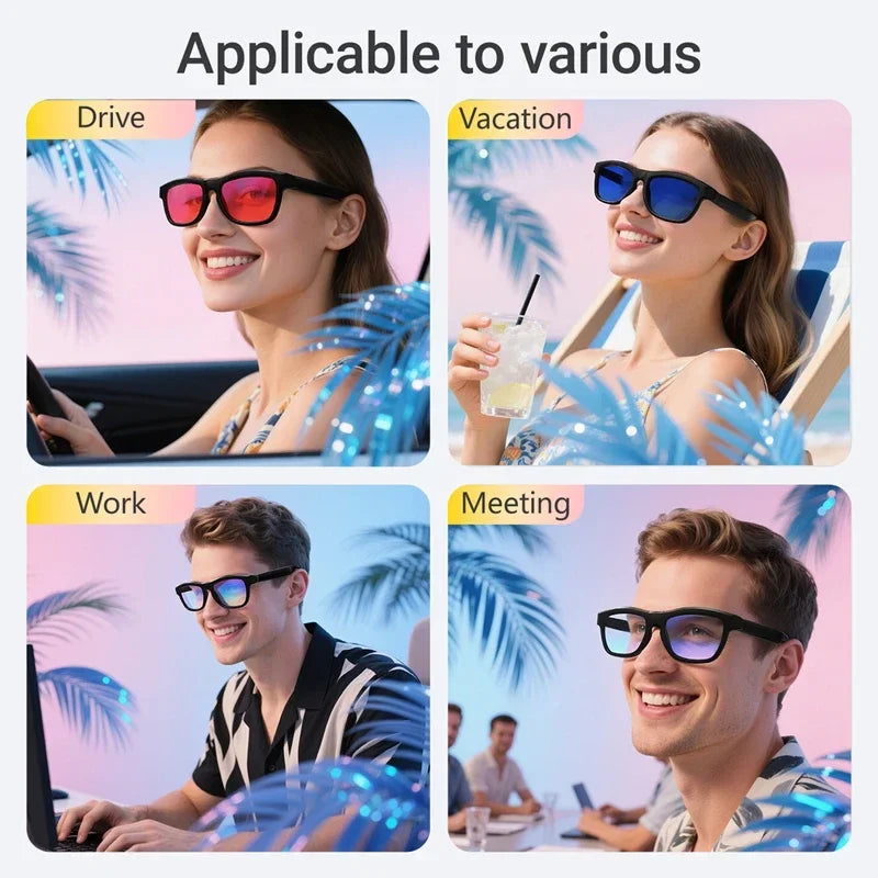 High‑Tech Electrochromic Smart Glasses, Bluetooth Touch‑Controlled Dimming , Premium Multifunctional Design with AI Real‑Time