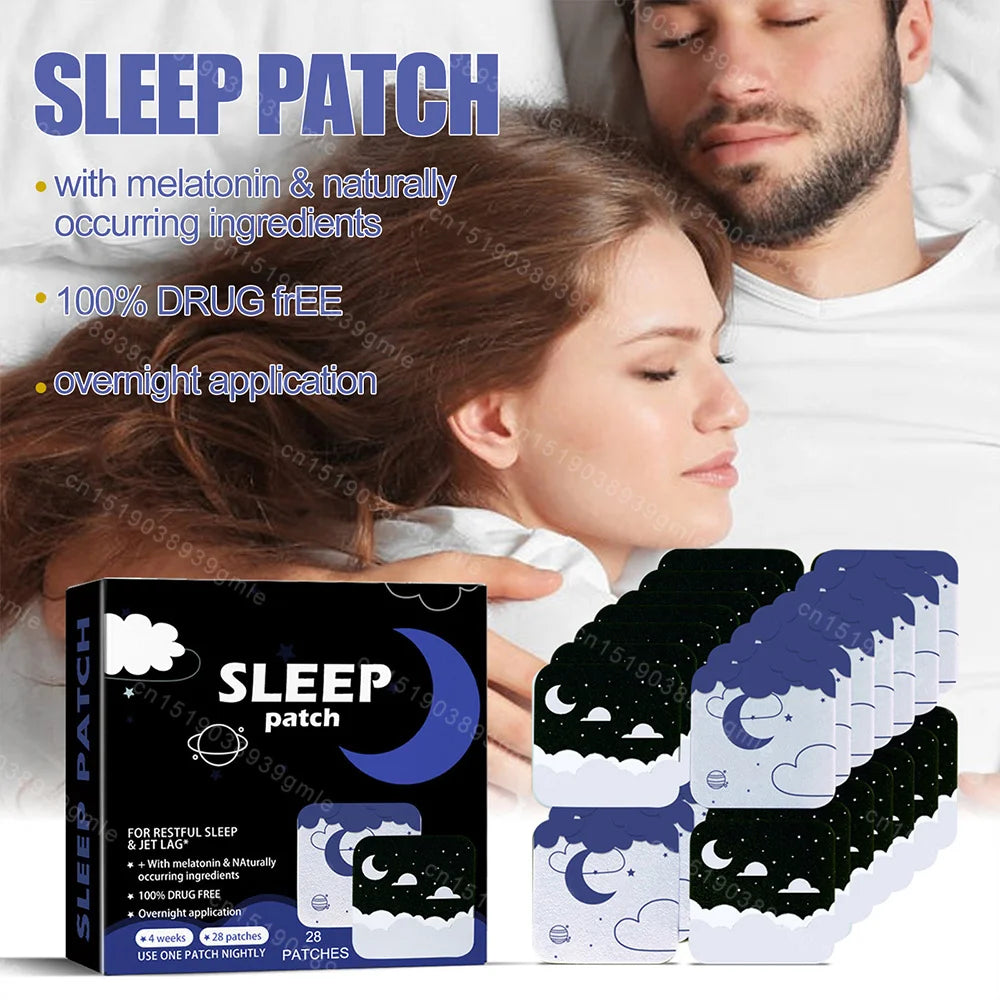 Sleep Aid Patches Melatonin For Insomnia Treatment Easy Sleep Body Relaxing Soothing Patch Relieve Fatigue Anxiety Sleep Patch