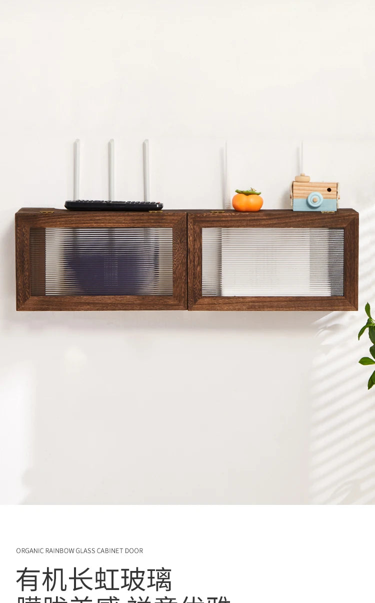 Wall-Mounted Router Storage Box, Set-Top Box Organizer, Modem and Cable Management Rack, Wire Cabinet for Home