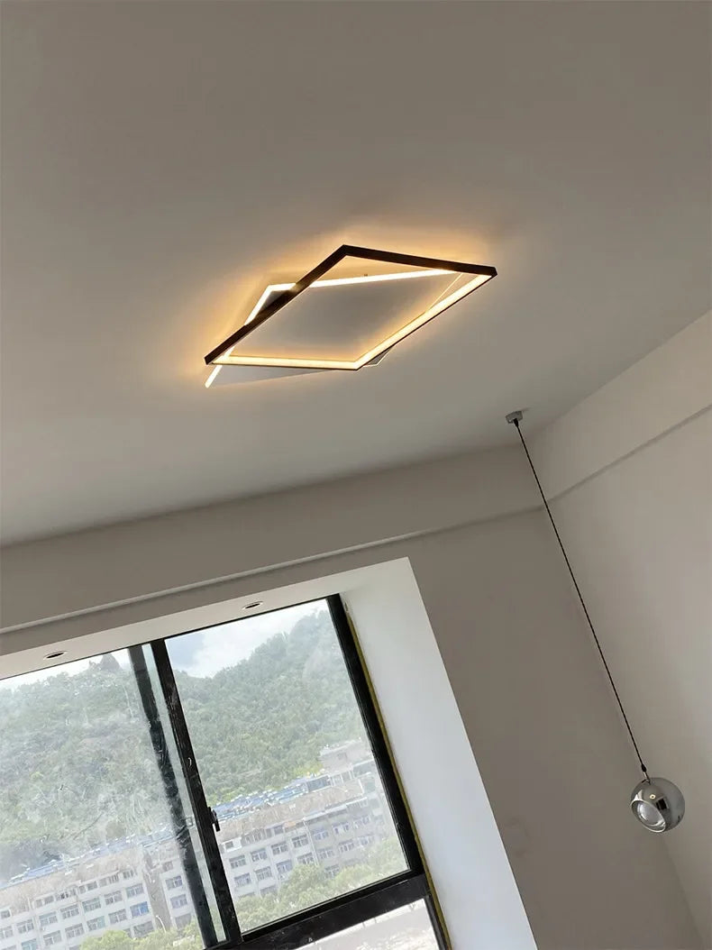 Bedroom Light Modern Minimalist Art Designer Suction Top High-end European Light Luxury Creative Ultra-thin Square Room Light