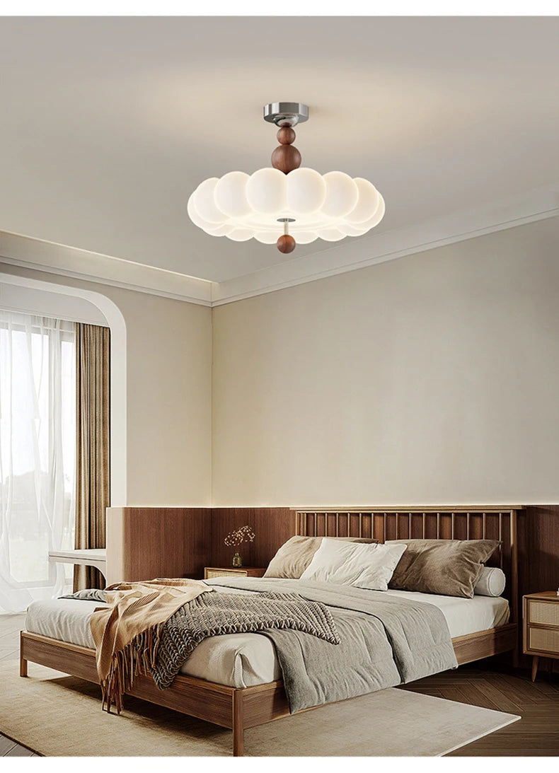 Modern Cream Style Bedroom Ceiling Lights LED Children's Room Cloud Light Warm Princess Room Boy Girl Bedroom Ceiling Lamps