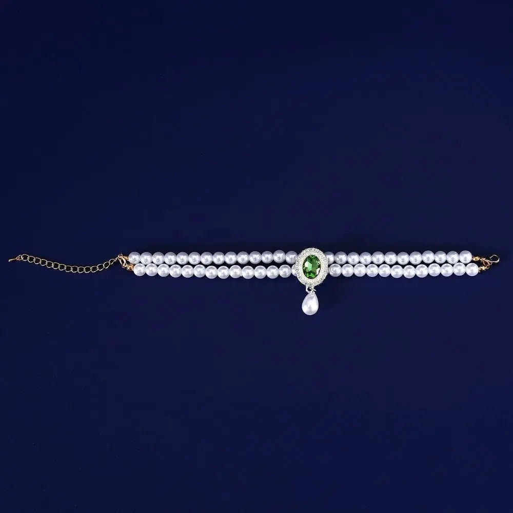 Pet Accessories Double Layer Pearl Pet Necklace Sweet Flower Pendant Cat Neck Chain Adjustable Pet Pearl Collar Photograph