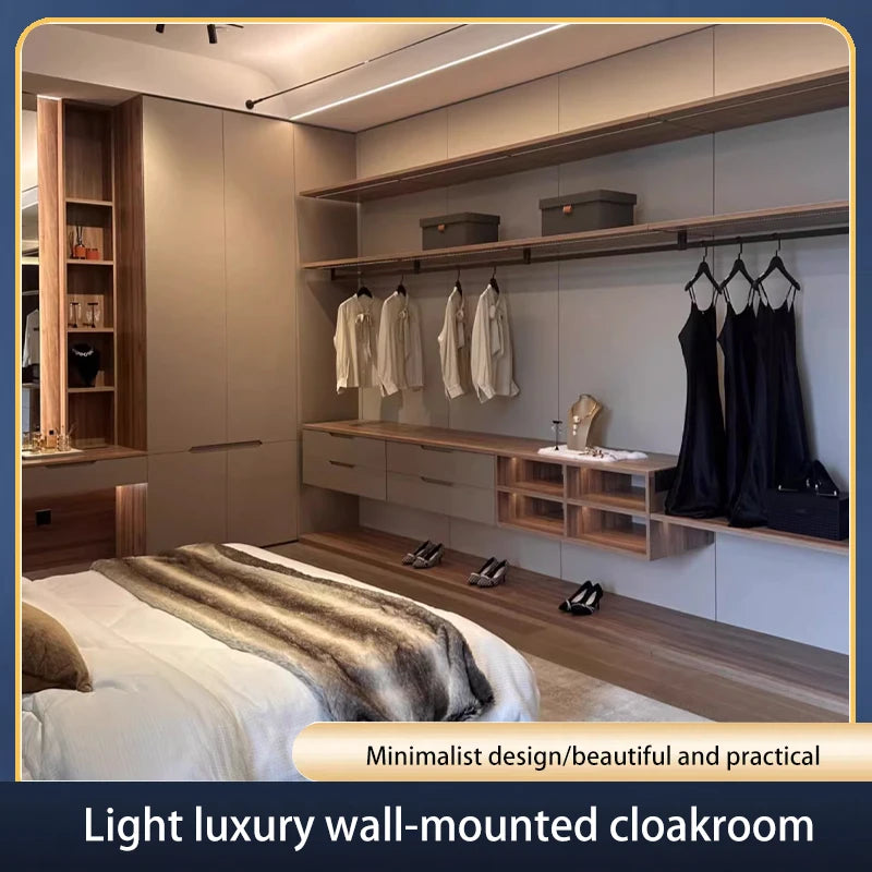 Storage Rack Wardrobe Open Cloakroom Bedroom Simple Angle Steel Clothes Hanger Household Floor-Standing Multi-Layer Storage Rack