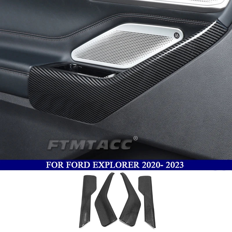 Car Accessories for Ford Explorer 2020 2021 2022 2023 ABS Carbon Fiber Interior Kit Decoration Cover Trim Side Air Vent Outlet