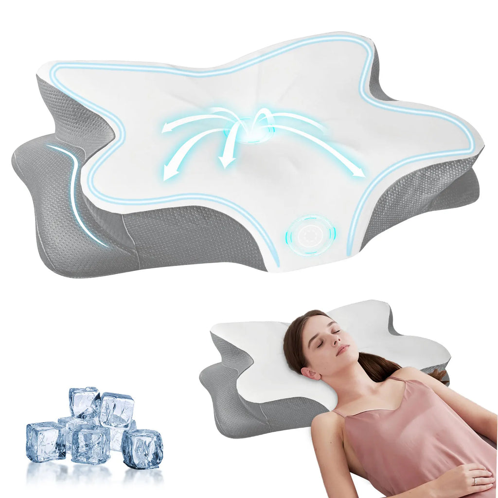 Memory Foam Cervical Pillow Ergonomic Neck Pillow Sleep Relaxation for Back and Side Sleepers Promoting Correct Spinal Alignment