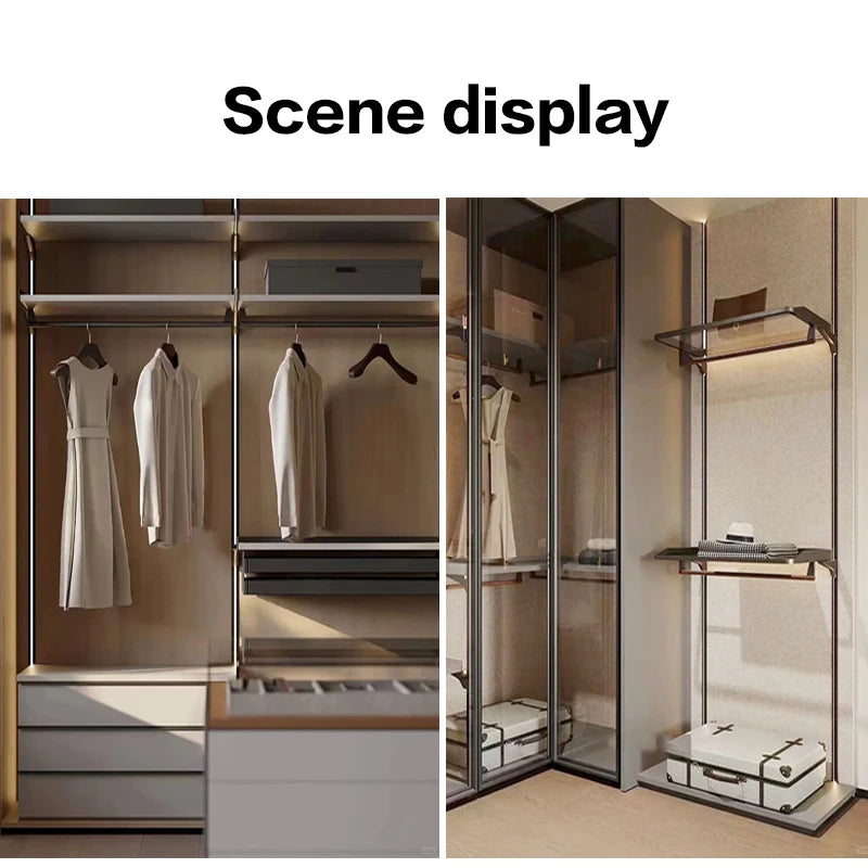 Storage Rack Wardrobe Open Cloakroom Bedroom Simple Angle Steel Clothes Hanger Household Floor-Standing Multi-Layer Storage Rack