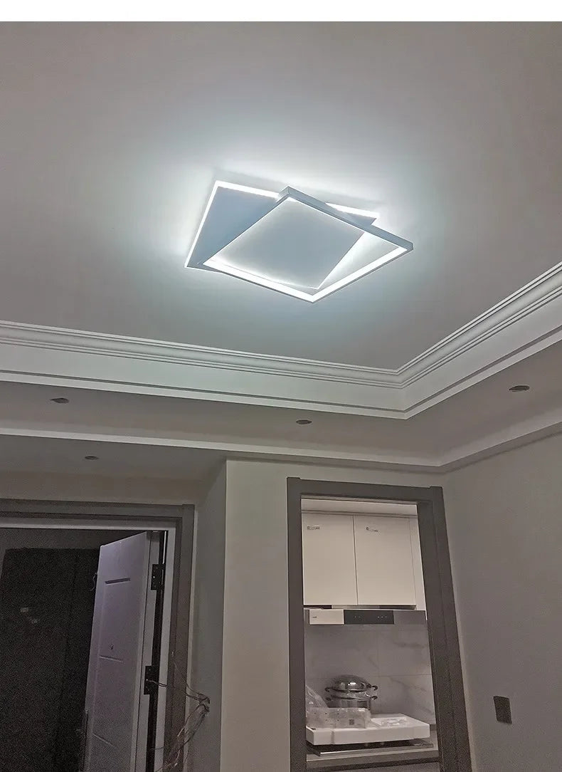 Bedroom Light Modern Minimalist Art Designer Suction Top High-end European Light Luxury Creative Ultra-thin Square Room Light