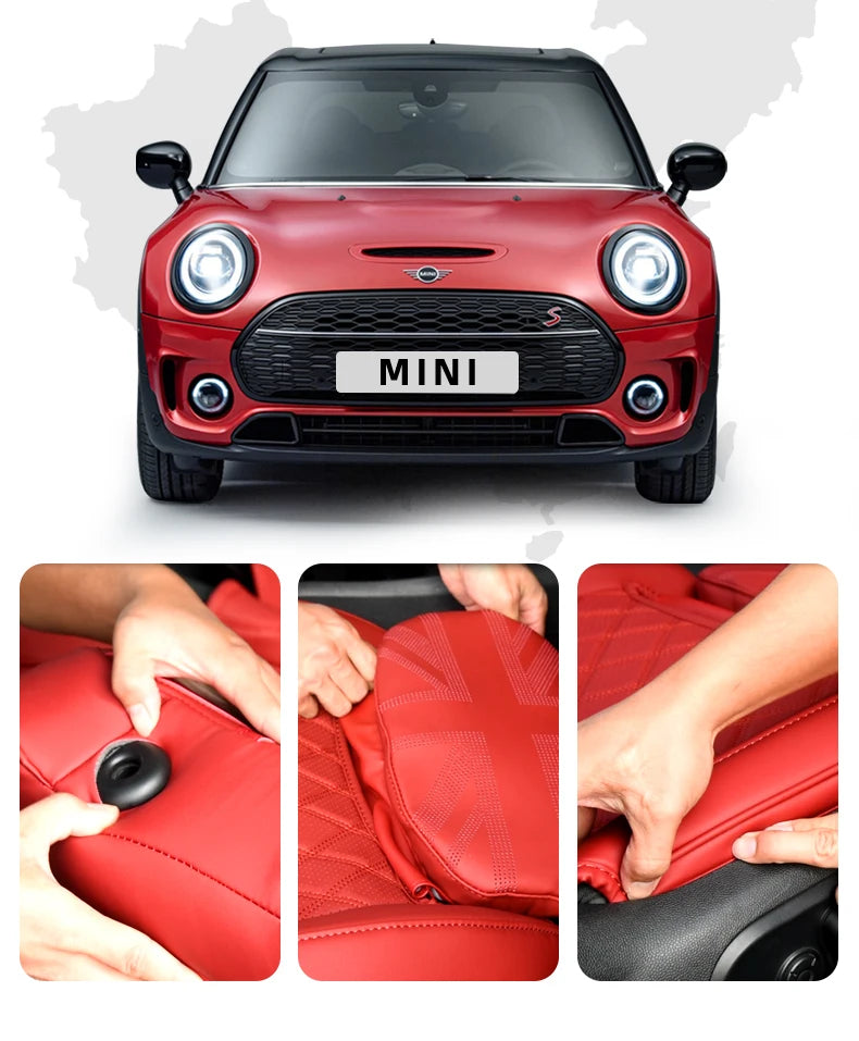 Car Accessories for MINI Cooper R50 R53 HATCHBACK R55 Clubman R56 R57 CABRIO R60 Countryman Custom  Seat Covers Leather Pad