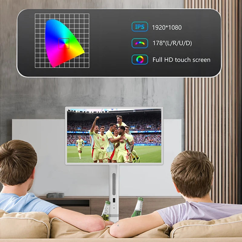32" Portable 10 Points Capacitive Touch Smart TVs Room Amusement Learning Sport Yoga Durable Interactive Mobile Display
